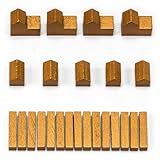 Waldfelsen® Hozfiguren: 4 Städte, 5 Siedlungen und 15 Straßen geeignet für Die Siedler (Farbe: Bronze)