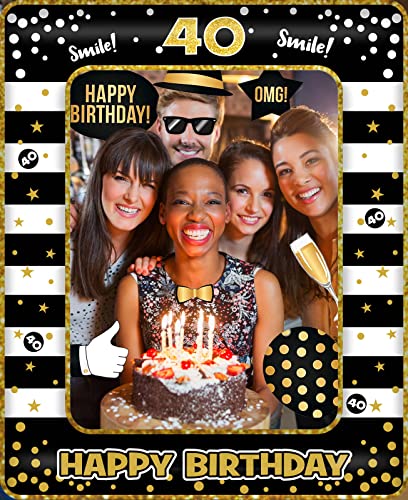NeuWook Photo Booth Compleanno Accessori, 40 Anni