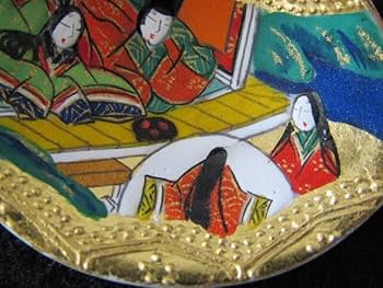 Amazon.co.jp: 茶道具 貝合わせ 源氏絵 美忠作 蛤香合 はまぐり