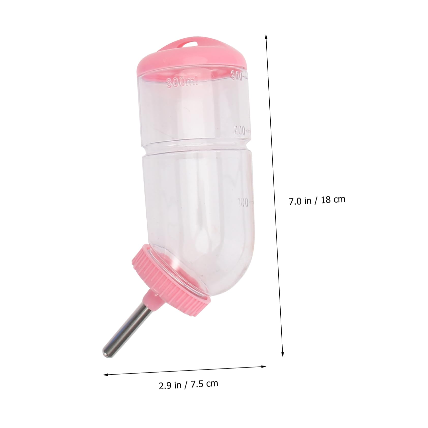 FOMIYES 3 Set Di Bottiglie Dacqua Per Animali Domestici Mangiatoie Per Animali Domestici in Acciaio Inossidabile Sicure Per Piccoli Animali Facili Da Usare / 2 Pezzi * 3