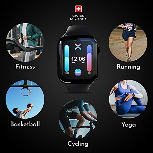 Image of SWISS MILITARY Ankaa Smart Watch with 7 Days Battery Life, Full Touch HD Display, 24 * 7 Heart Rate Monitor, Sleep Monitoring.