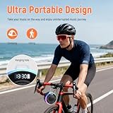 Bluetooth Shower Speaker with IPX7 Waterproof, 2025 Bluetooth Speaker with HD Stereo Sound, Built-in Mic Wireless Shower Speaker with Time Display Dynamic Lights 10H, for Outdoor Gifts Golf Deep Black - Image 5