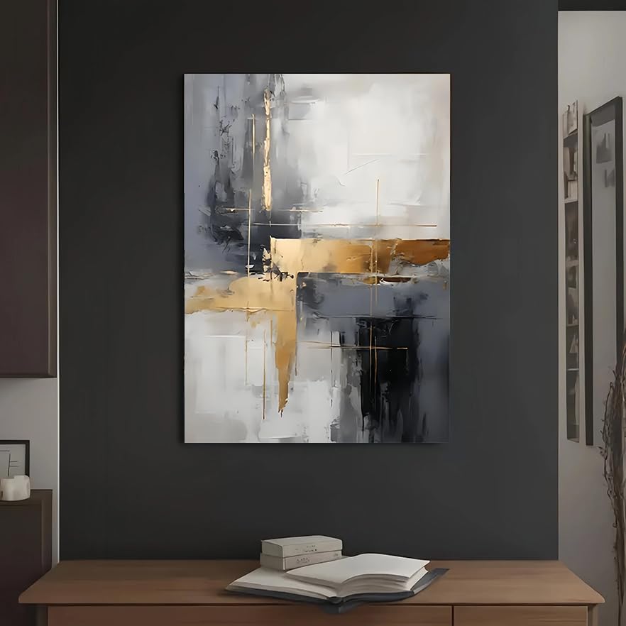 Impression texturée sur toile abstraite haut de gamme cadre intérieur - 3