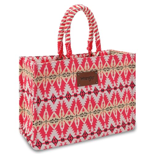 Montana West Wrangler Tote Bag Western Satchel Bags for Women with Braided Rope Handles