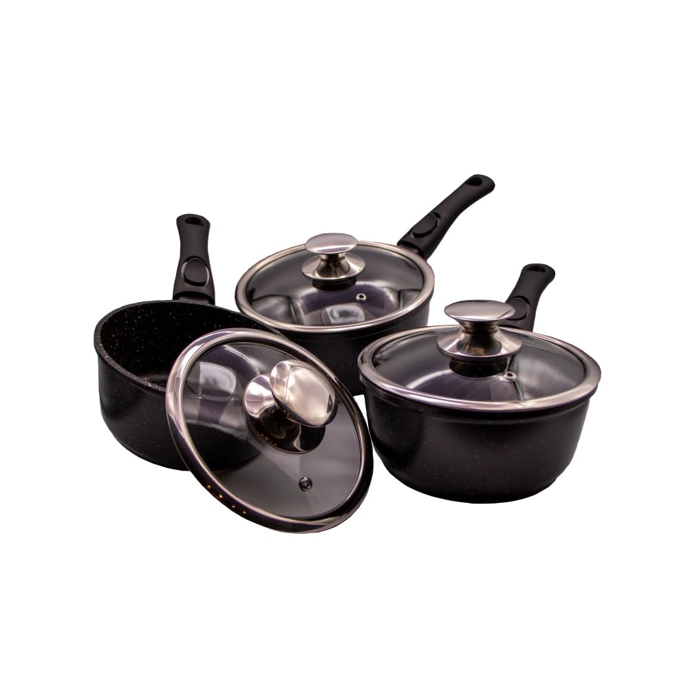 3 casseroles 16/18/20 cm en pierre, Schumann professionnel
