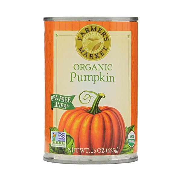 Farmers-Market-Foods-Canned-Organic-Pumpkin-Puree-15-Ounce-Pack-of-12 Farmer's Market Foods Canned Organic Pumpkin Puree, 15 Ounce (Pack of 12)