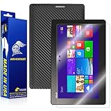 ArmorSuit Asus Transformer Book T100 Screen Protector MilitaryShield + Black Carbon Fiber Skin Wrap Back Film Protector For Asus Transformer Book T100