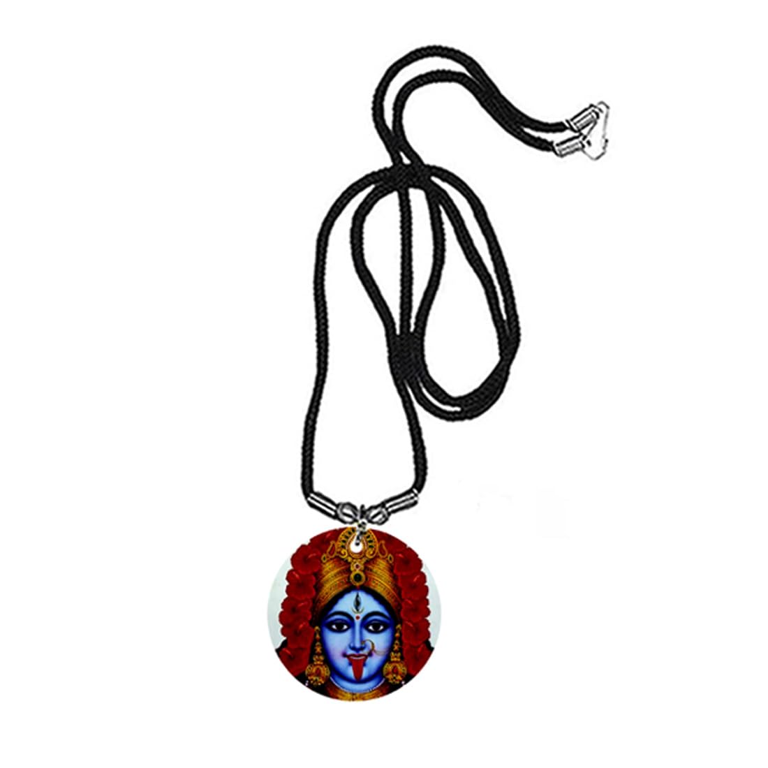 Blessing Maa Kali Bead Chain Acrylic Red Pendant for Men & Women | Hindu Religious Spiritual Devotional Charm | Lightweight Fashion Jewelry Gift for Puja Festival Casual Traditional Use-image-31