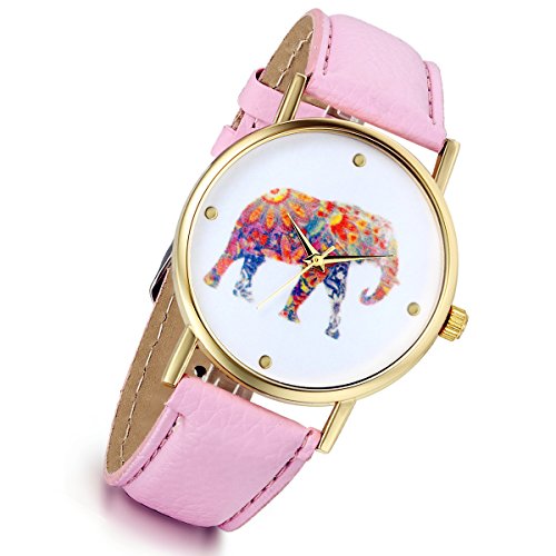 Preisvergleich Produktbild LANCARDO Herren Damen Armbanduhr Analog mit Leder Armband