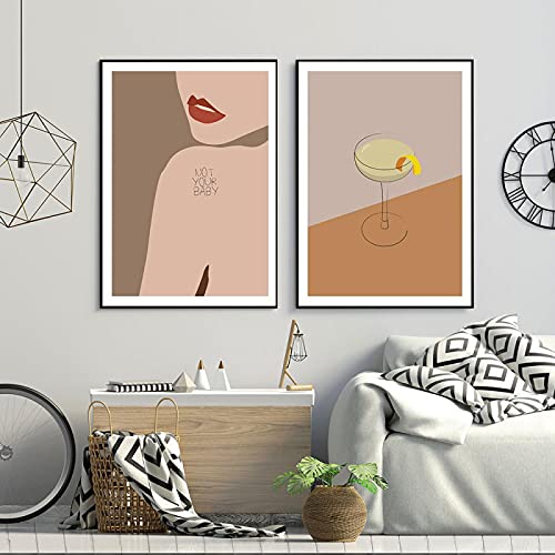 Art mural affiche toile peinture impression nordique Boho pour décoration maison moderne x2