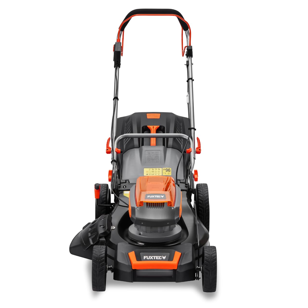 FUXTEC Tondeuse à Gazon sans Fil 40V FX-E2RM46 • Autotractée avec 2 Batteries 4Ah et Double Chargeur • Coupe 46 cm • Mulching et Éjection Latérale • Bac 50L • Hauteur de Coupe 25–75 mm