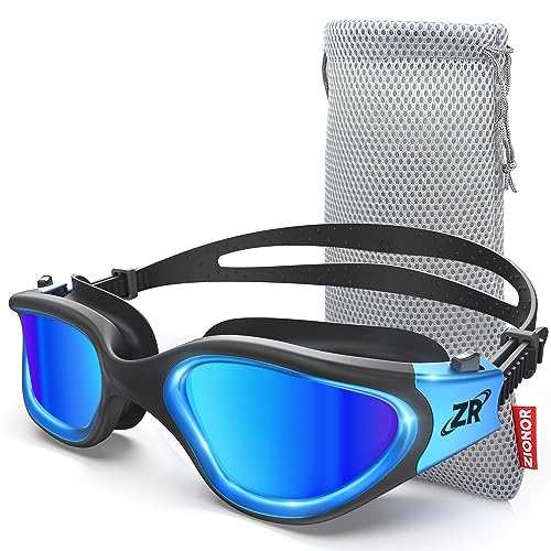 ZIONOR Gafas de natación polarizadas para hombre y mujer actualización  de G1 con lente espejo/humo