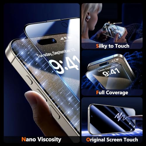 UniqueMe for iPhone 15 Pro Max Screen Protector Anti-Blue Light - 2 Pack - image 7
