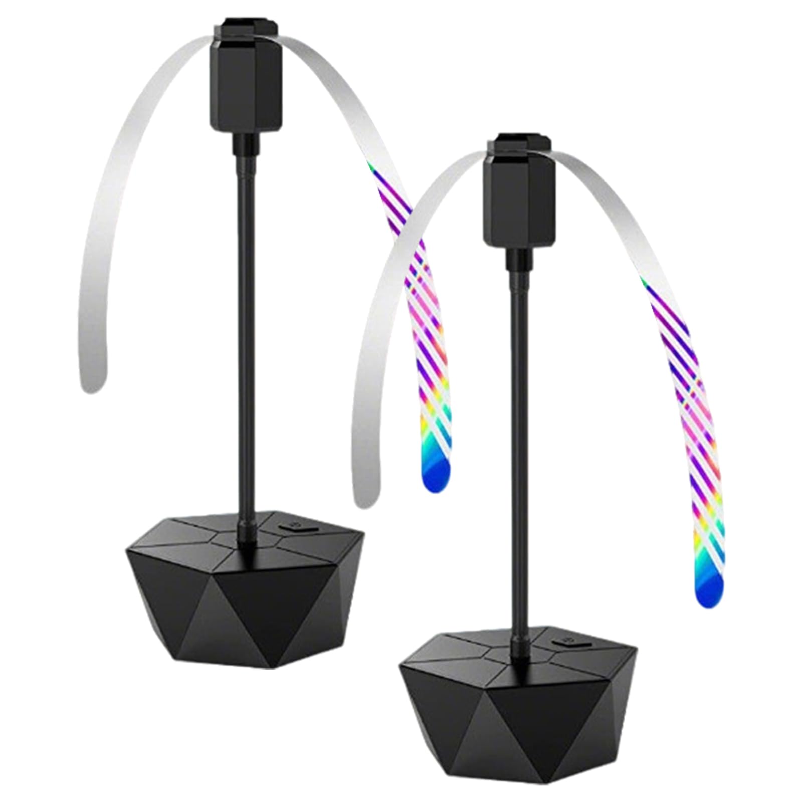 Fly Fans for Tables, Rechargeable Fly Repellent Fan Outdoor Indoor Keep Flies Away, Portable Fly Repellent Fans for Food with Holographic Blades&Hook for Picnic, Party, Restaurant, Kitchen,BBQ (2Pcs)