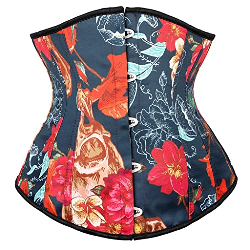 Corset palais court femme avec ceinture clip de taille et soutien poitrine motif