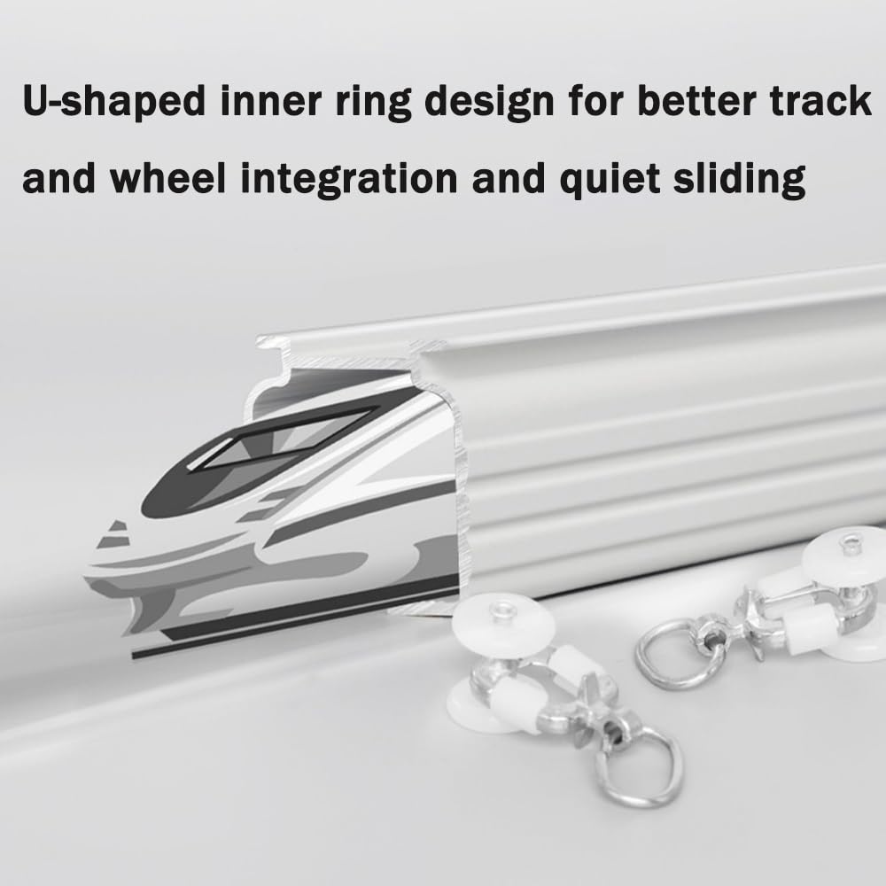 Aluminiowe karnisze do montażu sufitowego, regulowane 100, 400 cm, białe, 300 cm, idealne do salonu, sypialni, prysznica, kampera i stylowy design