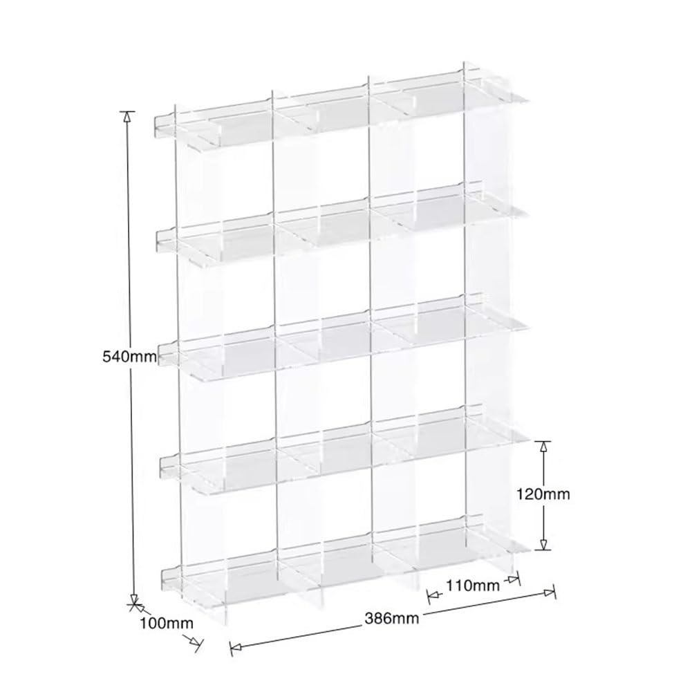 Generisch Uchwyt na kapsułki z przezroczystego akrylu z pokrywką – pyłoszczelny organizer do przechowywania akcesoriów do baru kawowego, 386 x 100 x 540 mm – stylowy uchwyt na kapsułki Nespresso