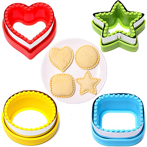 Comparison: Best Sandwich Cutter And Sealer 7 BakingWorld Sandwich Cutter and Sealer,Set of 4 Bread Sandwich Decruster Pancake Maker DIY Cookie Cutters for Kids Bento Box,Round Heart Star Square Shapes Sandwich Decruster Press Mold