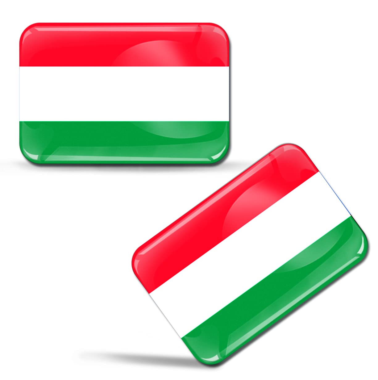 SkinoEu® 2 x 3D Sticker Hungary Hungarian Flag F 111