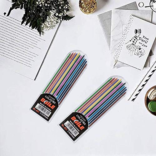 200 Stück 2,0 Mm Druckbleistiftminen – 10 Farben, Mit 1 Druckbleistift & Spitzer, Für Zeichnen & Skizzieren