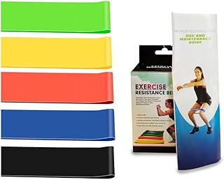 Kit 5 Faixas Elásticas Mini Band para Exercícios em Casa Elásticos Extensor Alongamento Pilates Yoga Relaxamento Academia Fitness Ginástica Fortalecer Musculação Fisioterapia Cross IMAGEMTECH I2 ITWO