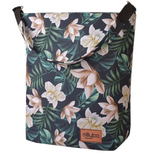 millybo SHOPPER BAG Fahrradtasche Gepäckträgertasche Fahrrad Tasche Blumenmuster Blumen Muster (Orchideen 907.001) millybo SHOPPER BAG Fahrradtasche Gepäckträgertasche Fahrrad Tasche Blumenmuster Blumen Muster (Orchideen 907.001)