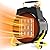tectake Outdoor Heaters for Patio, 1500W Portable Garage Heater with Overheat Protection & 3S Fast Heating, Non-Slip Cushion, Electric Space Heater for Patio, Garage, Bedroom, Office, Black
