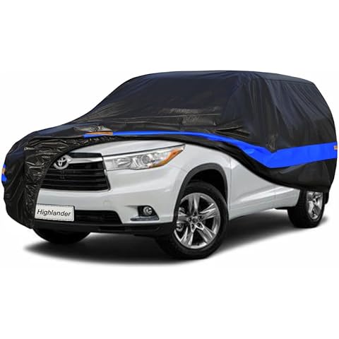 Molebt Car Cover Custom Fit for Toyota Highlander 2013-2024, Outdoor Waterproof All Weather Full Exterior Cover Rain Snow Sun UV Protection. Cover