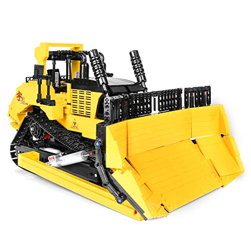 通用 Happy Build Technik RC Bulldozer mit Motor, 1866 Teile klemmbausteine Technik Ferngesteuert Bulldozer mit Akku und… – Bild 4