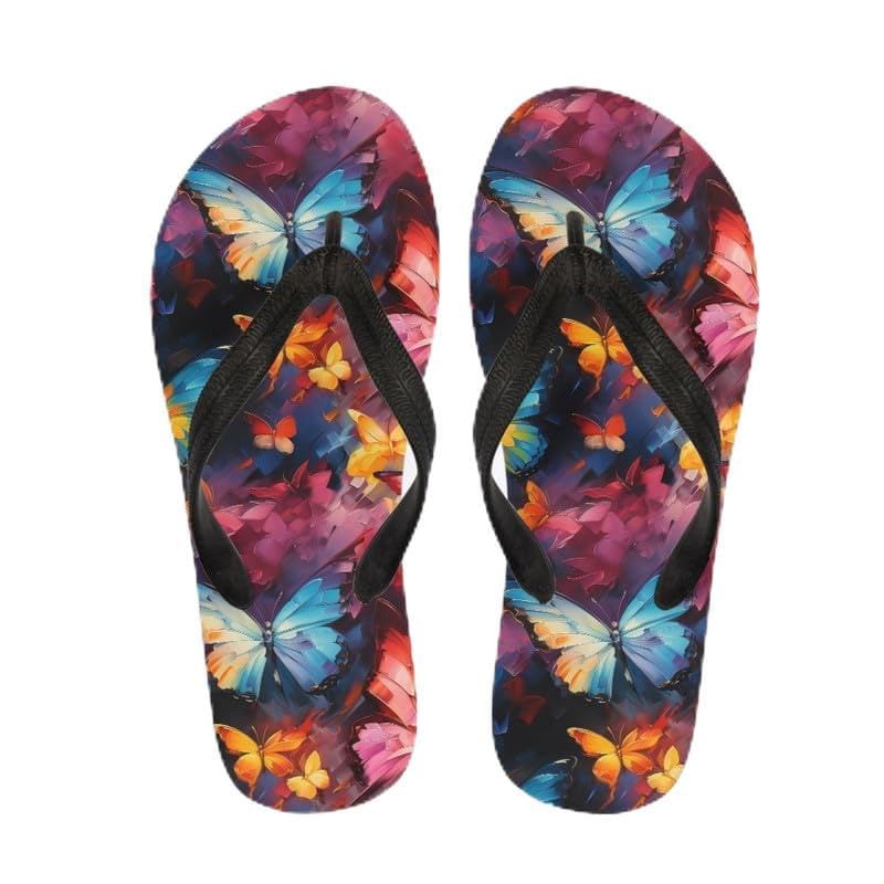 Semiouray Women Camouflage Flip Flop Sandal, Sunflower Tulip Summer Lightweight Slippers Print Hawaii Holiday Thong Sandals
