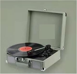 ISAFIX Tocadiscos de Vinilo Fonógrafo Vintage de Grano de Lychee de Oro Rosa, Tocadiscos eléctrico clásico portátil, Tipo Maleta, Tocadiscos de Vinilo Vintage (Color : Groen, Size : T)
