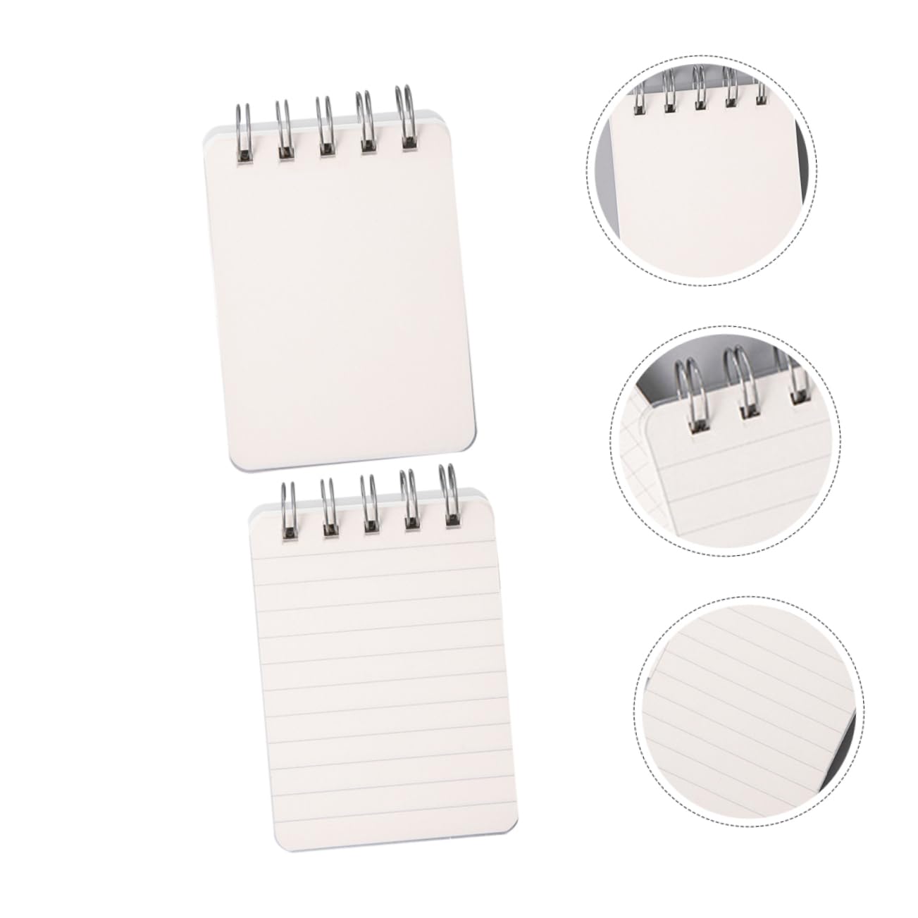 5 Ensembles Mini Cahier Travelers Notebook Cahier De Note Pocket Notebook Cahier Spirale Carnet De Notes Blocs-notes De Bureau Petit Bloc-notes À Bobine Le Fer Blanche 4 Pièces * 5