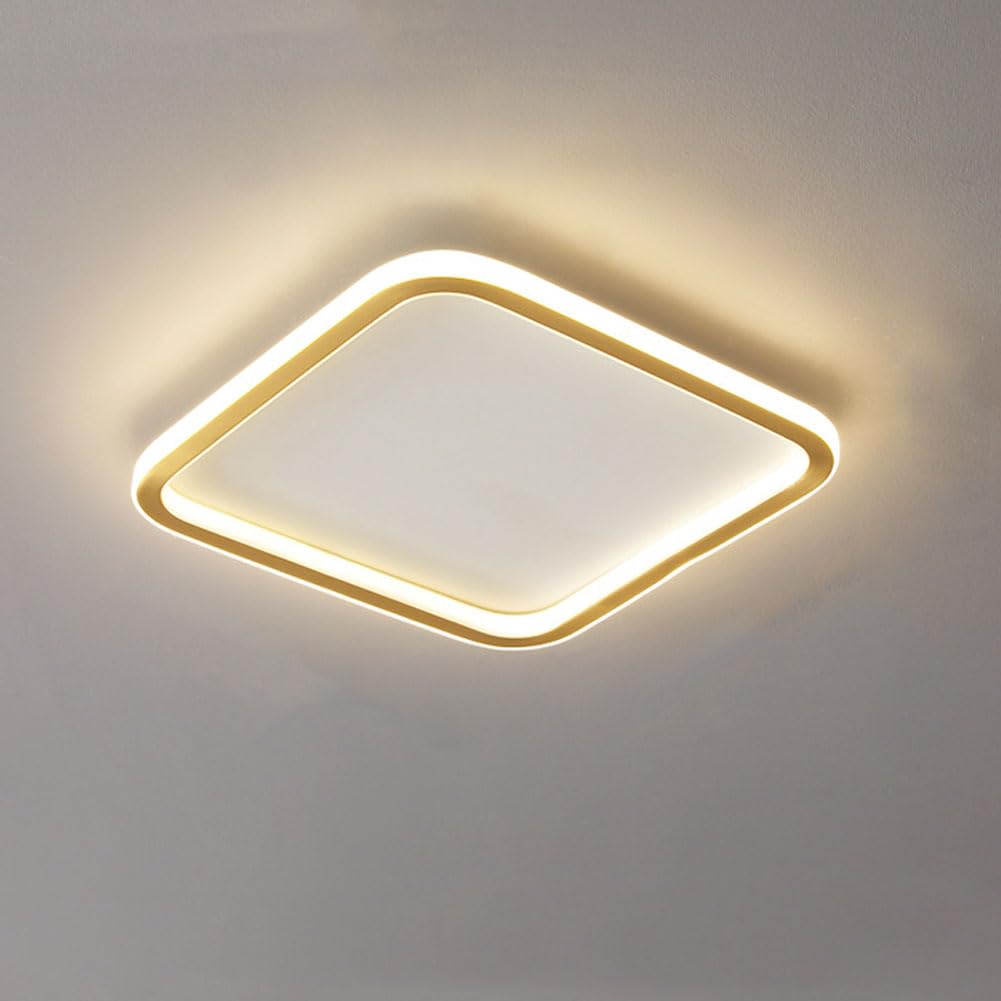 Lampe carrée moderne LED en cuivre pour créer une ambiance de salon cocooning
