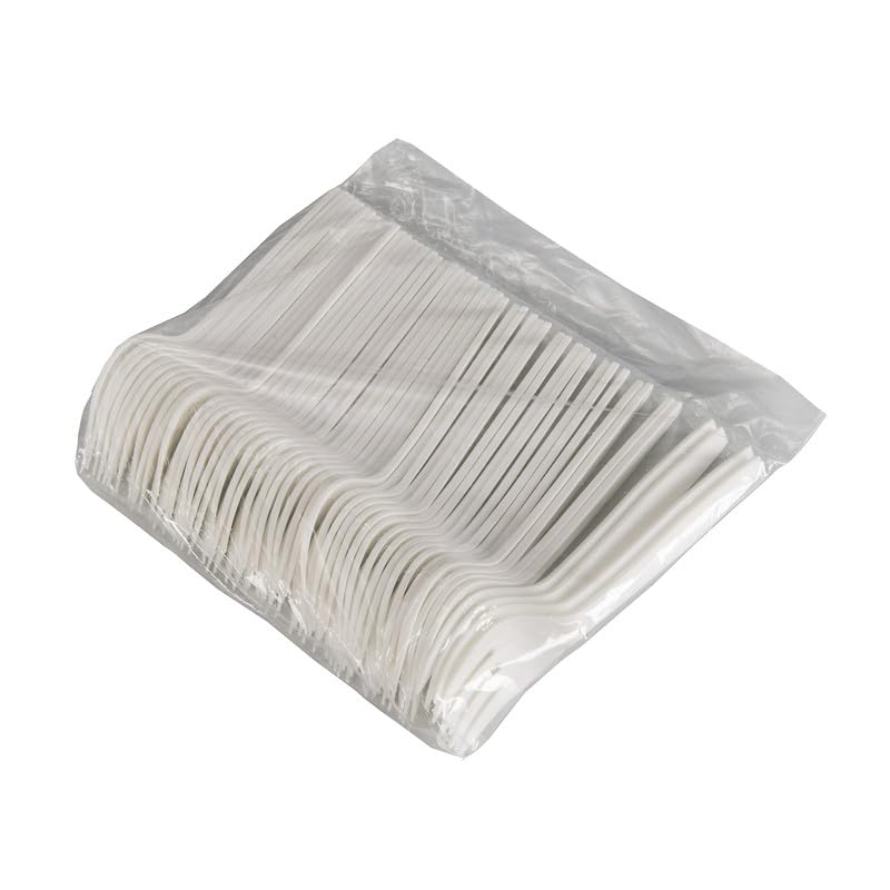 NatureZway Pro Compostable Disposable Forks - 50 Pack, Heavy Duty, Plant-Based, Biodegradable - Elevate Your Dining Experience with Sustainable, Restaurant Grade Quality Forks