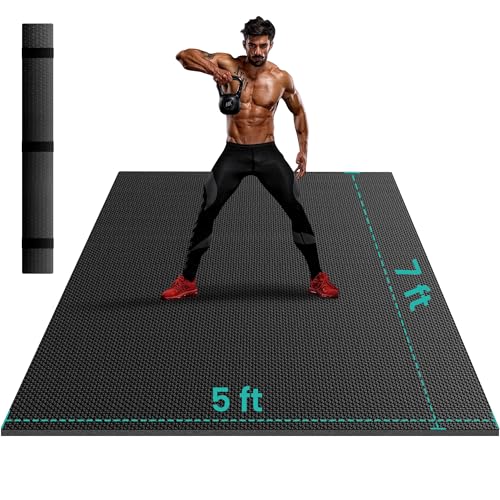 Extra Large Exercise Mat, 7'x5'/8'x6'/10'x6'x8mm (1/3 inch), Non-...