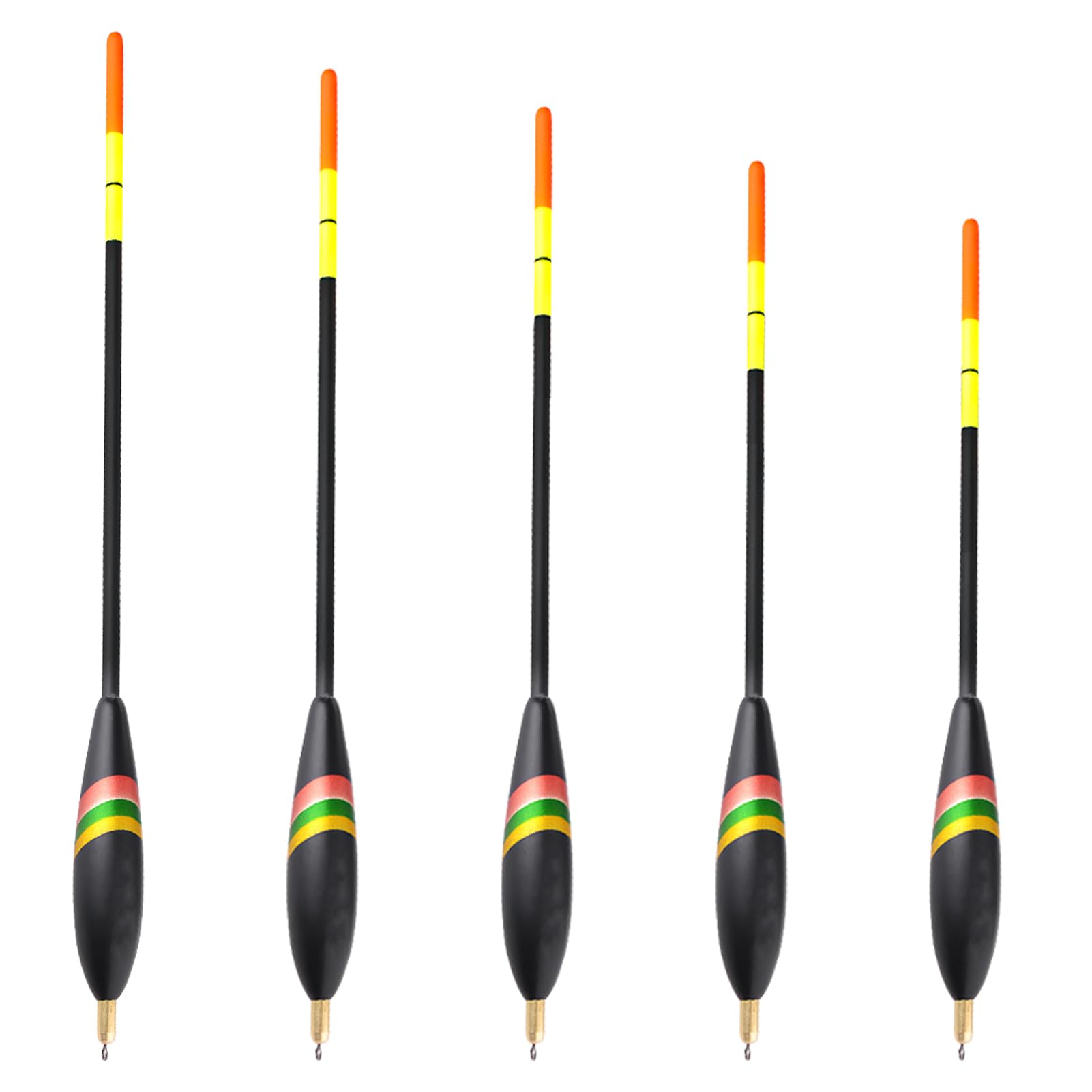 Set de 5 flotadores de Pesca Waggler 4g-8g con 2g pre-plomado - Ideal para lanzamientos amplios y precisos
