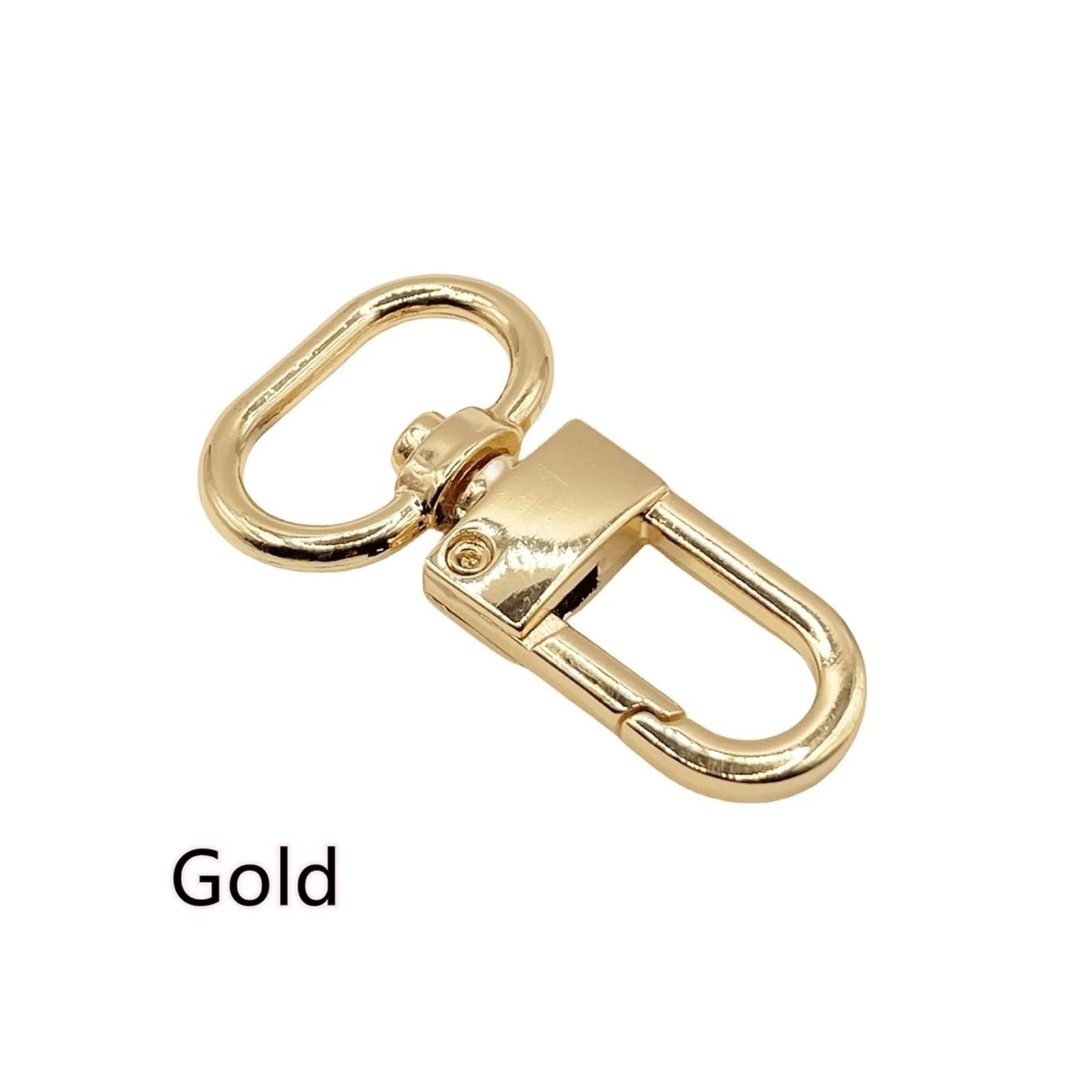 gancio girevole a scatto, Portafoglio girevole, con chiusura a moschettone, fibbia, borsa artigianale in pelle for cani(Bronze,19mm)