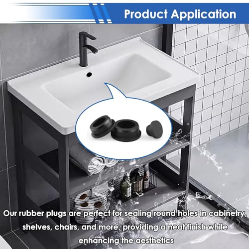 Image of smseace 90Pcs Rubber Plugs 9-Sizes 1 inch 7 /8 inch 3 /4 inch 5 /8 inch 1 /2 inch 3 /8 inch 5 /16 inch 1 /4 inch 1 /5 inch Assorted Sizes Silicone Stoppers Rubber Plugs for Holes Used for Tube,Bathtub,Kitchen and Outdoor Equipment