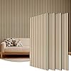 TONOR Akustikpaneele holz, 4 Stück 120x60 cm - 2,88m² Wandpaneele holz Holzpaneele wand als Schallschutzplatten, Wandverkleidung Holzoptik für Wanddeko Wohnzimmer, Büro, Küche, Eiche
