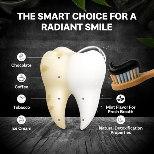 Image of Charcoshine Activated Charcoal Toothpaste 150g | with Bamboo Charcoal & Papaya Extract | Natural Teeth Whitening, Plaque Removal & Fresh Breath | Gentle on Teeth and Gums