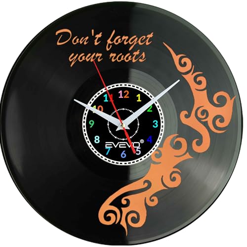 Horloge murale Nouvelle-Zélande design Aotearoa en vinyle déco et idée cadeau noir - 3