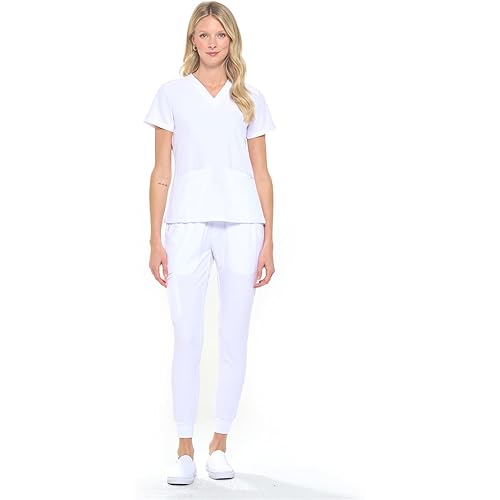 Dagacci Medical Uniform Jogger Scrubs for Women Set and Men Unisex 4-Way Stretch Scrub Sets