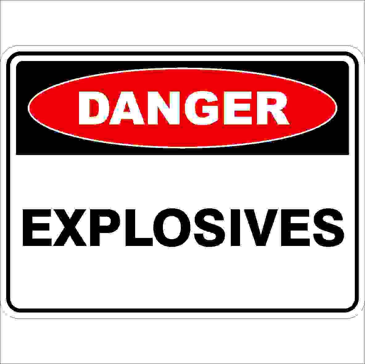 Explosives Danger Signs Metal Tin Sign 8 x 12 inch for Industrial & Commercial