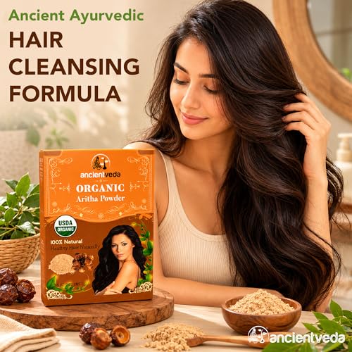 Polvos para cabello Ancientveda 100% natural 4 pack miniatura 3