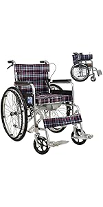 Amazon | UDKAEYT 車椅子 自走用車いす 軽量 折り畳み車いす 車イス