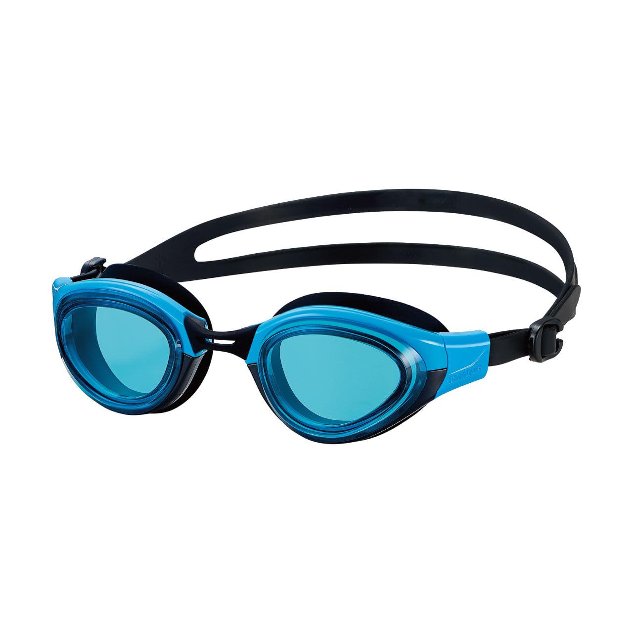 SWANS SLG-100N Sky Blue Swimming Goggles, With Comfortable Silicone Cushion, Strap Model, 99.9% UV Cut
