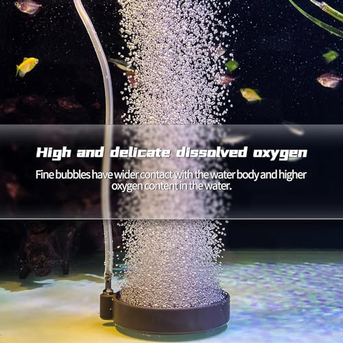 Image of UPETTOOLS Air Stone for Aquarium Fish Tank, 4 Inch Aquarium Bubbler Kit Quiet High Dissolved Oxygen Diffuser, Nano Oxygen Aerator Stone with Air Tube Control Valve for Tanks and Hydroponics