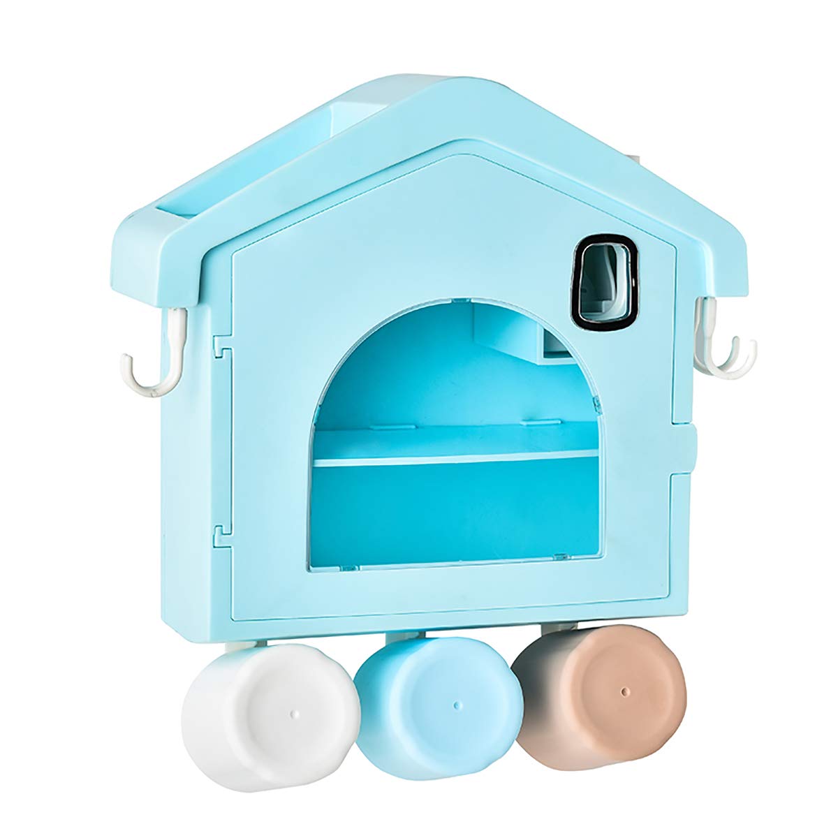 Portaspazzolino da parete, dispenser automatico di dentifricio