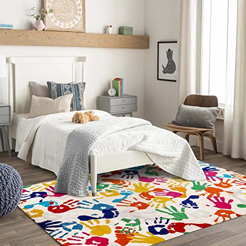 Staruia Handprints And Footprints Large Kids Rug 5'X7' thumb #6