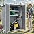 DWVO Outdoor Vertical Storage Shed with 2 Shelves, 49 Cu Ft Waterproof Resin Garden Shed with Floor & Lockable Door, Plastic Tall Tool Cabinet for Garbage Cans, Lawn Equipment, Garden Supplies (Gray)